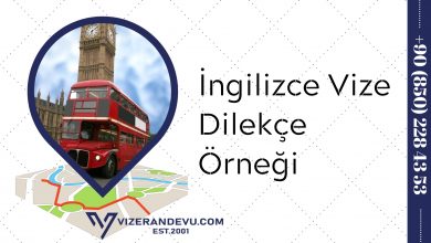 İngilizce Vize Dilekçe Örneği